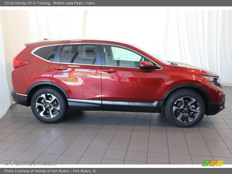 Molten Lava Pearl / Ivory 2018 Honda CR-V Touring