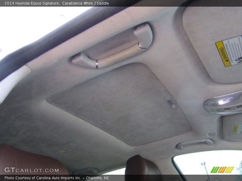 Casablanca White / Saddle 2014 Hyundai Equus Signature