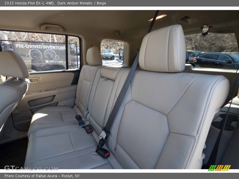 Dark Amber Metallic / Beige 2015 Honda Pilot EX-L 4WD