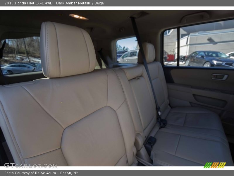 Dark Amber Metallic / Beige 2015 Honda Pilot EX-L 4WD