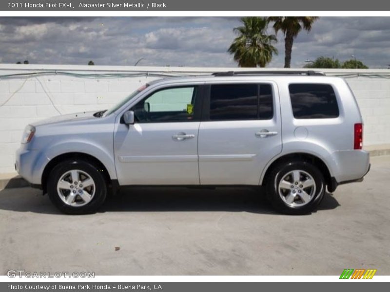 Alabaster Silver Metallic / Black 2011 Honda Pilot EX-L