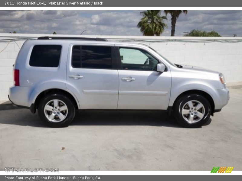 Alabaster Silver Metallic / Black 2011 Honda Pilot EX-L