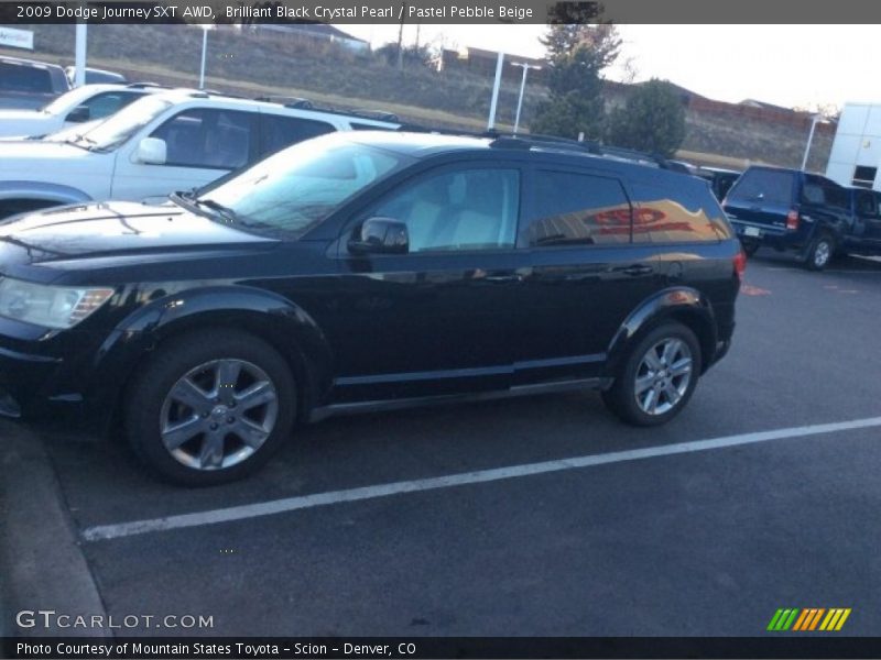 Brilliant Black Crystal Pearl / Pastel Pebble Beige 2009 Dodge Journey SXT AWD