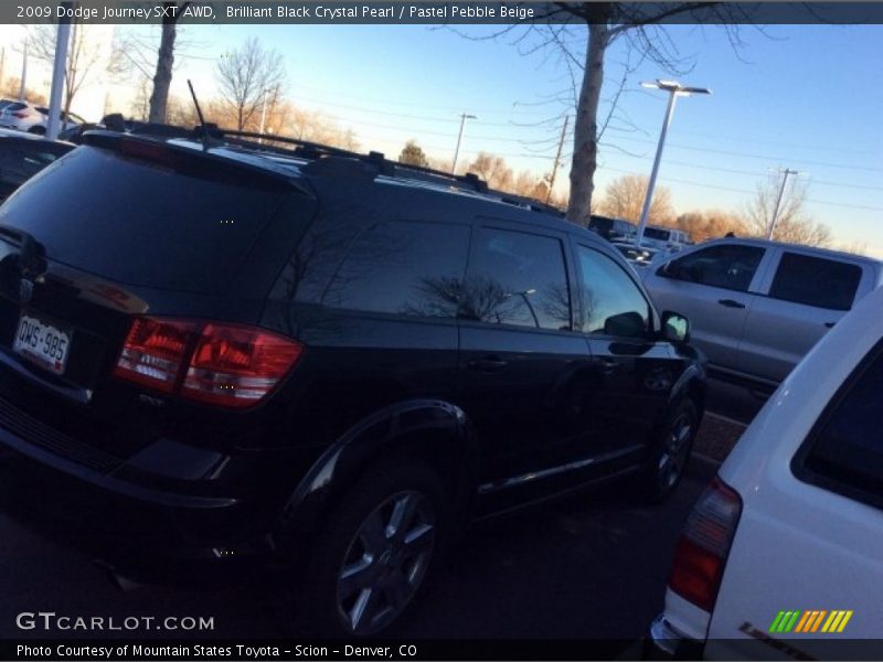 Brilliant Black Crystal Pearl / Pastel Pebble Beige 2009 Dodge Journey SXT AWD