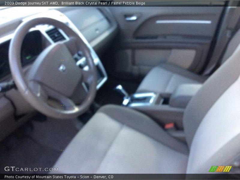 Brilliant Black Crystal Pearl / Pastel Pebble Beige 2009 Dodge Journey SXT AWD