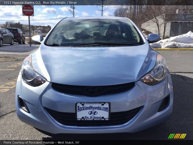 Blue Sky Metallic / Beige 2011 Hyundai Elantra GLS