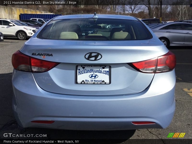 Blue Sky Metallic / Beige 2011 Hyundai Elantra GLS