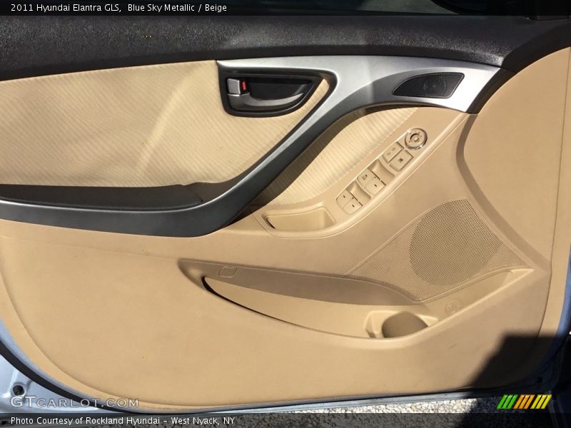 Blue Sky Metallic / Beige 2011 Hyundai Elantra GLS