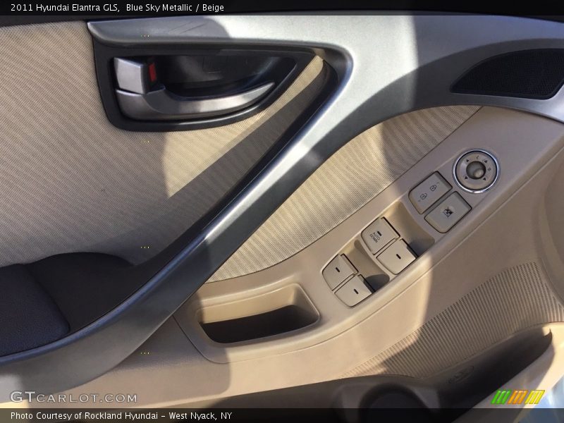 Blue Sky Metallic / Beige 2011 Hyundai Elantra GLS