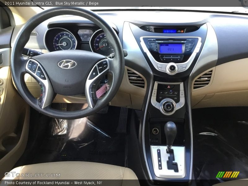 Blue Sky Metallic / Beige 2011 Hyundai Elantra GLS