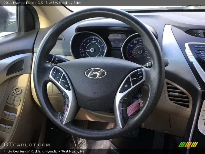 Blue Sky Metallic / Beige 2011 Hyundai Elantra GLS