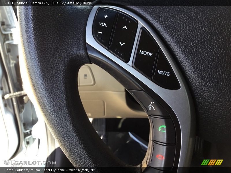 Blue Sky Metallic / Beige 2011 Hyundai Elantra GLS