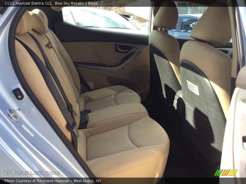 Blue Sky Metallic / Beige 2011 Hyundai Elantra GLS