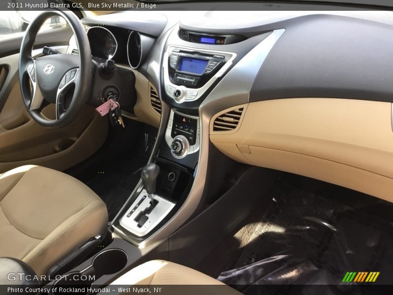 Blue Sky Metallic / Beige 2011 Hyundai Elantra GLS