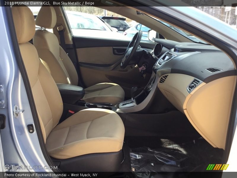 Blue Sky Metallic / Beige 2011 Hyundai Elantra GLS