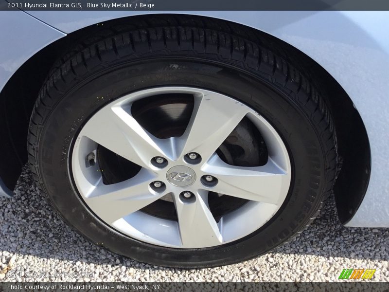 Blue Sky Metallic / Beige 2011 Hyundai Elantra GLS