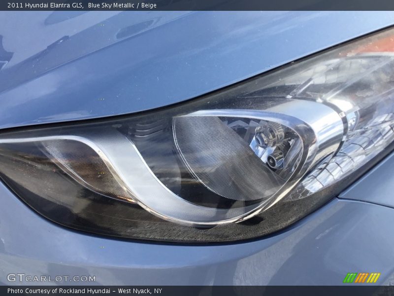 Blue Sky Metallic / Beige 2011 Hyundai Elantra GLS