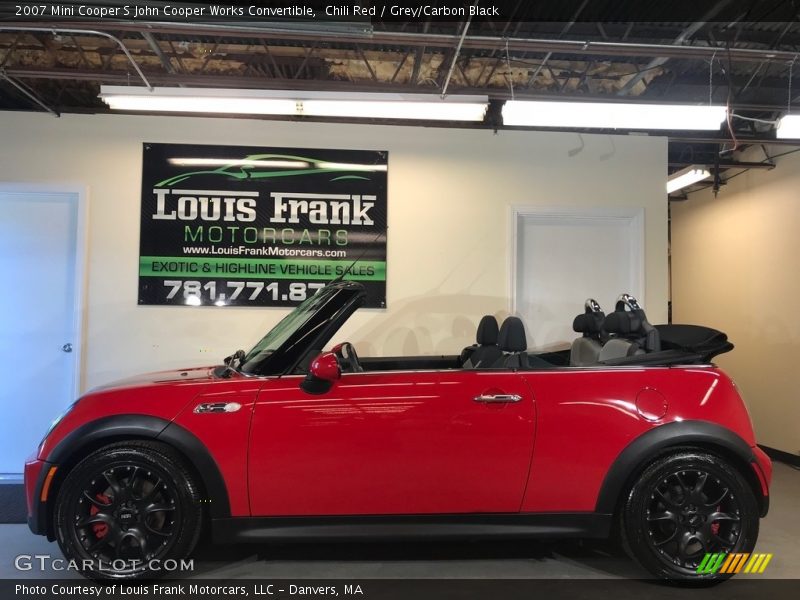 Chili Red / Grey/Carbon Black 2007 Mini Cooper S John Cooper Works Convertible