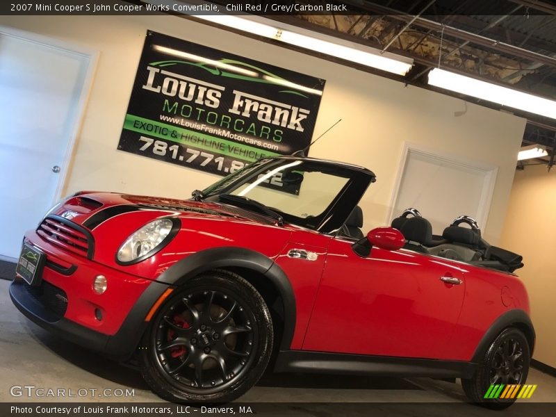 Chili Red / Grey/Carbon Black 2007 Mini Cooper S John Cooper Works Convertible