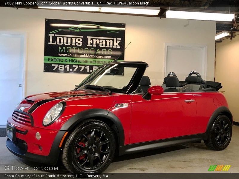 Chili Red / Grey/Carbon Black 2007 Mini Cooper S John Cooper Works Convertible