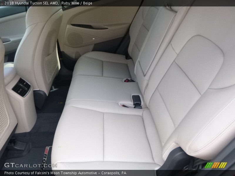 Ruby Wine / Beige 2018 Hyundai Tucson SEL AWD