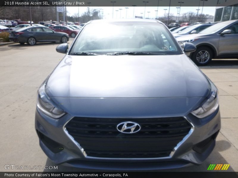 Urban Gray / Black 2018 Hyundai Accent SEL