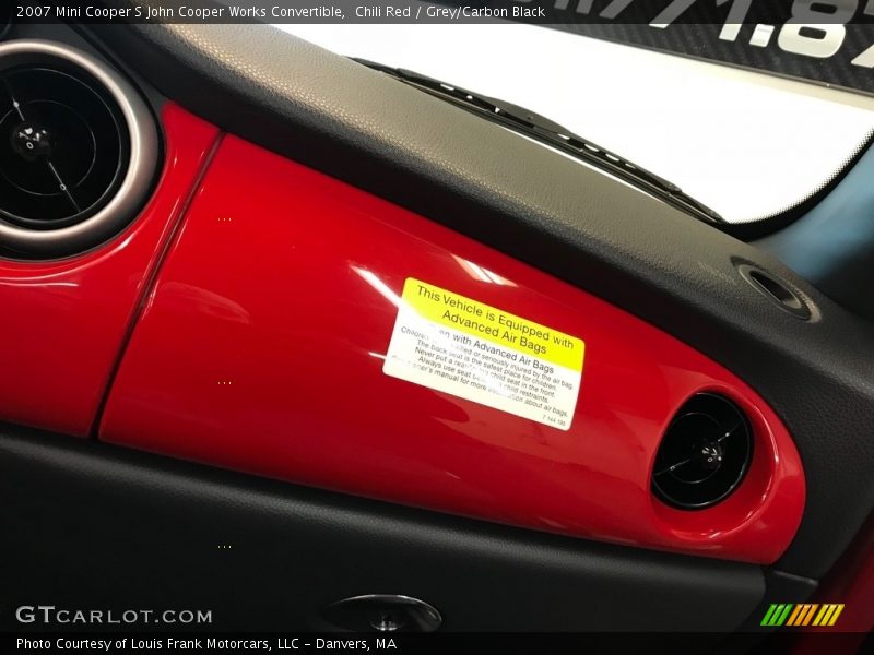 Chili Red / Grey/Carbon Black 2007 Mini Cooper S John Cooper Works Convertible