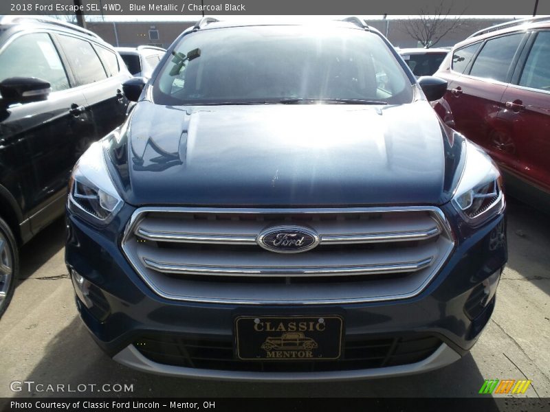 Blue Metallic / Charcoal Black 2018 Ford Escape SEL 4WD