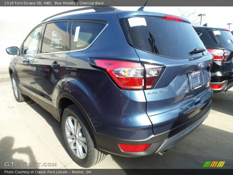 Blue Metallic / Charcoal Black 2018 Ford Escape SEL 4WD