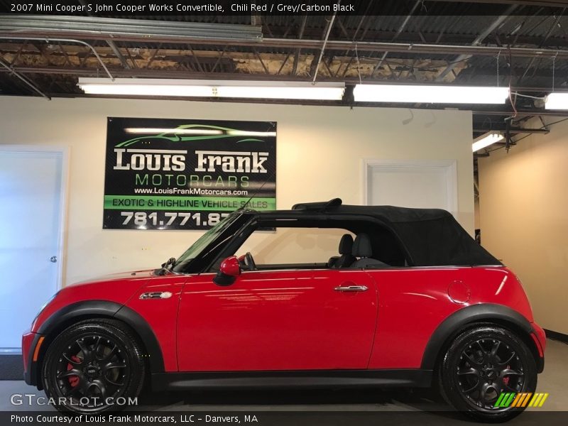 Chili Red / Grey/Carbon Black 2007 Mini Cooper S John Cooper Works Convertible