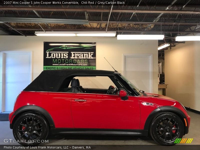 Chili Red / Grey/Carbon Black 2007 Mini Cooper S John Cooper Works Convertible