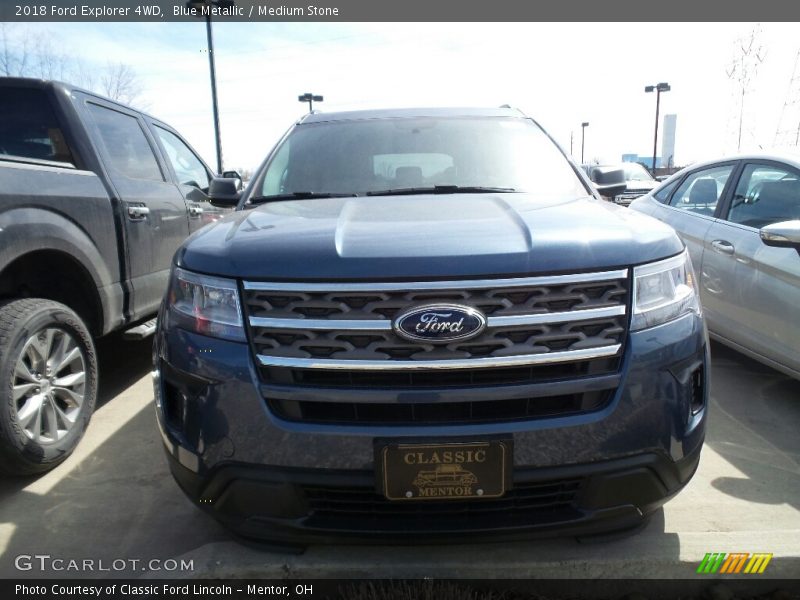 Blue Metallic / Medium Stone 2018 Ford Explorer 4WD
