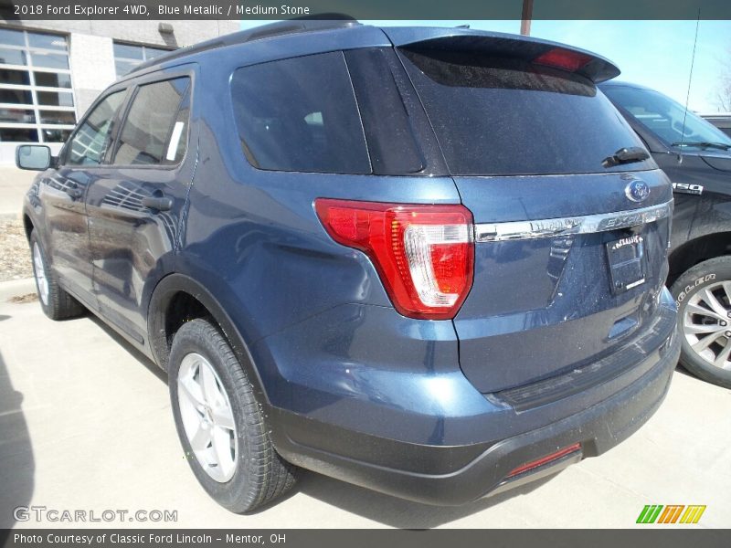 Blue Metallic / Medium Stone 2018 Ford Explorer 4WD