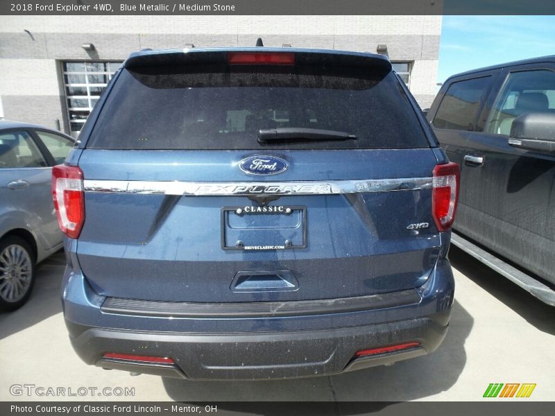 Blue Metallic / Medium Stone 2018 Ford Explorer 4WD