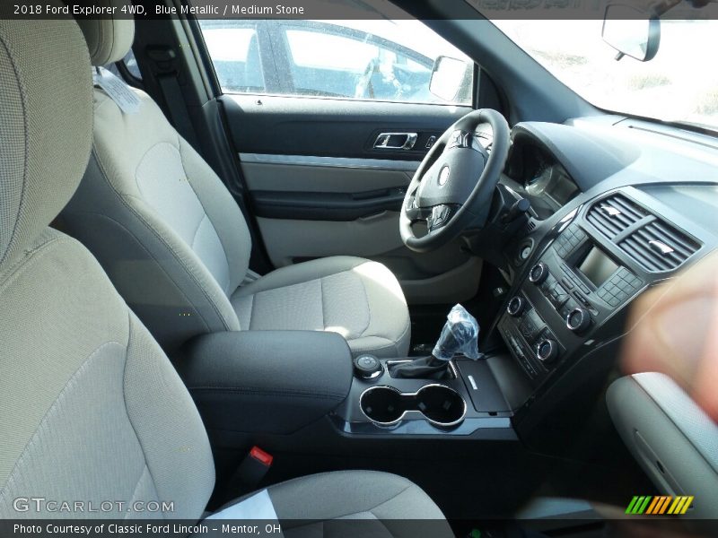 Blue Metallic / Medium Stone 2018 Ford Explorer 4WD