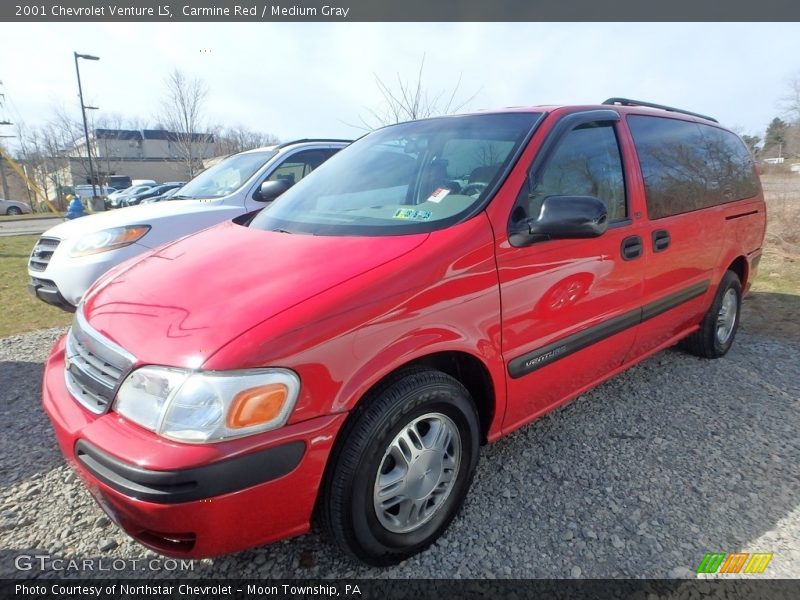 Carmine Red / Medium Gray 2001 Chevrolet Venture LS