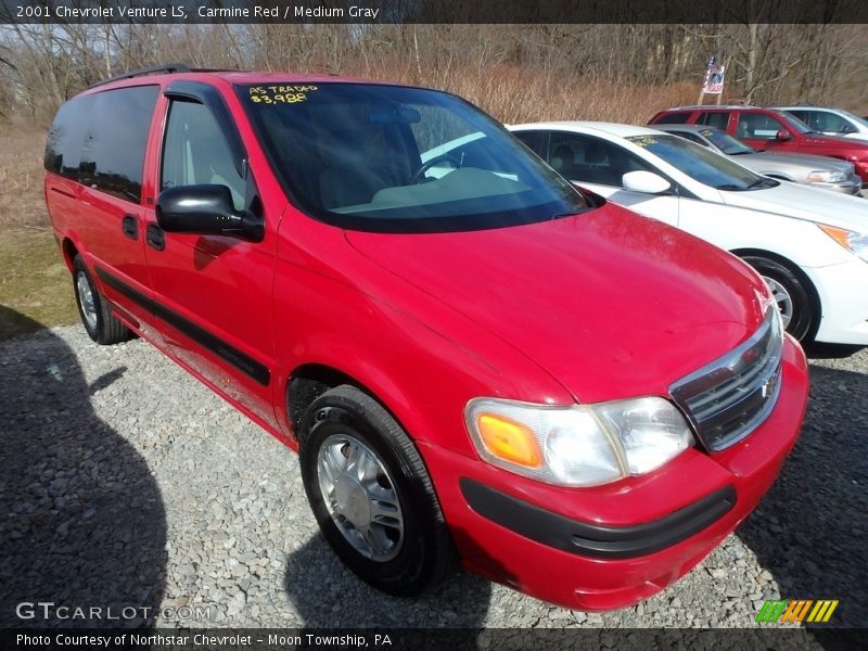 Carmine Red / Medium Gray 2001 Chevrolet Venture LS