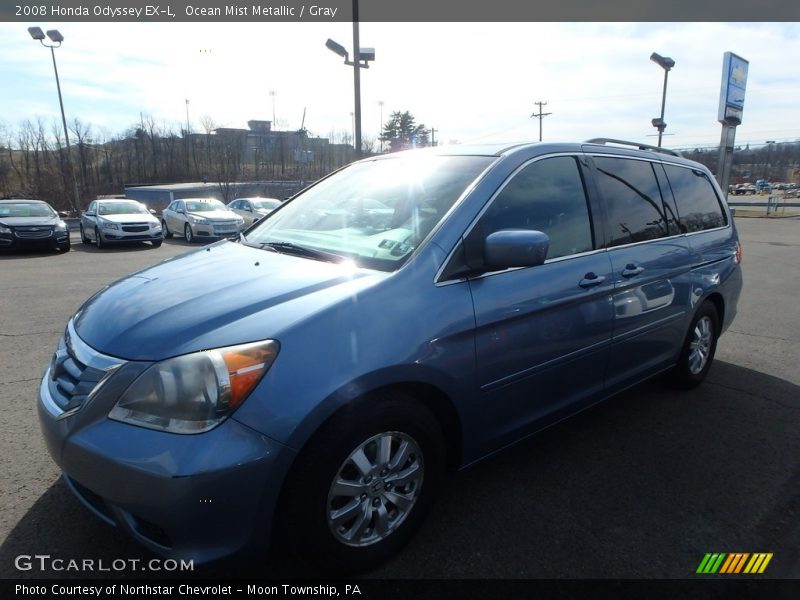 Ocean Mist Metallic / Gray 2008 Honda Odyssey EX-L
