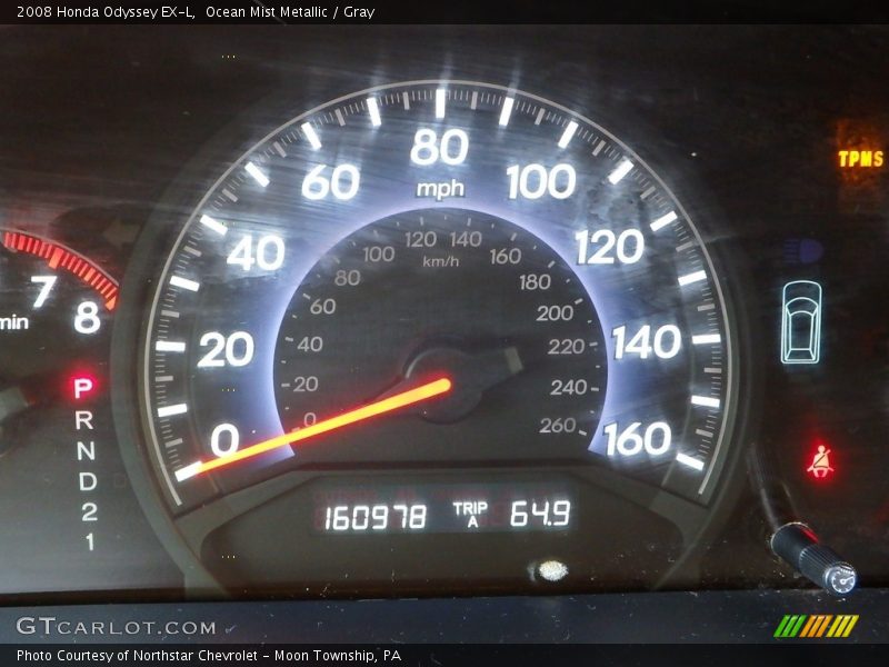 Ocean Mist Metallic / Gray 2008 Honda Odyssey EX-L