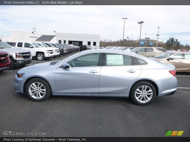 Arctic Blue Metallic / Jet Black 2018 Chevrolet Malibu LT