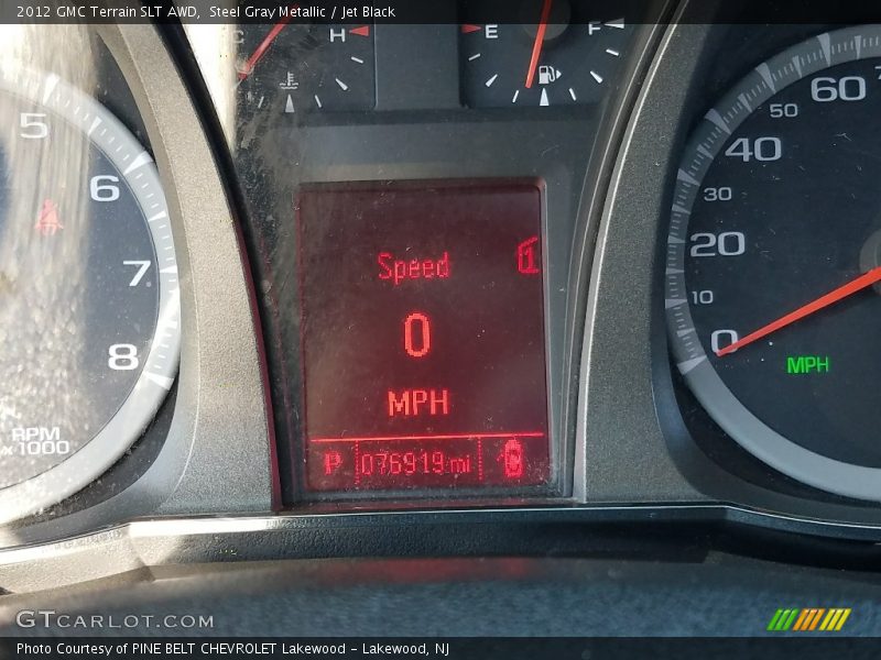 Steel Gray Metallic / Jet Black 2012 GMC Terrain SLT AWD