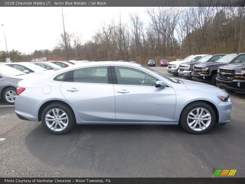 Arctic Blue Metallic / Jet Black 2018 Chevrolet Malibu LT