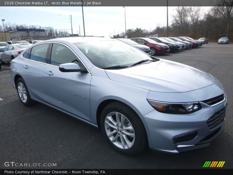 Arctic Blue Metallic / Jet Black 2018 Chevrolet Malibu LT