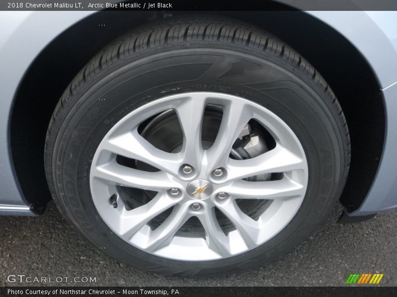 Arctic Blue Metallic / Jet Black 2018 Chevrolet Malibu LT