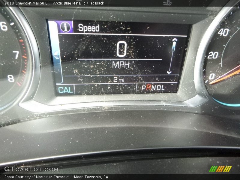 Arctic Blue Metallic / Jet Black 2018 Chevrolet Malibu LT