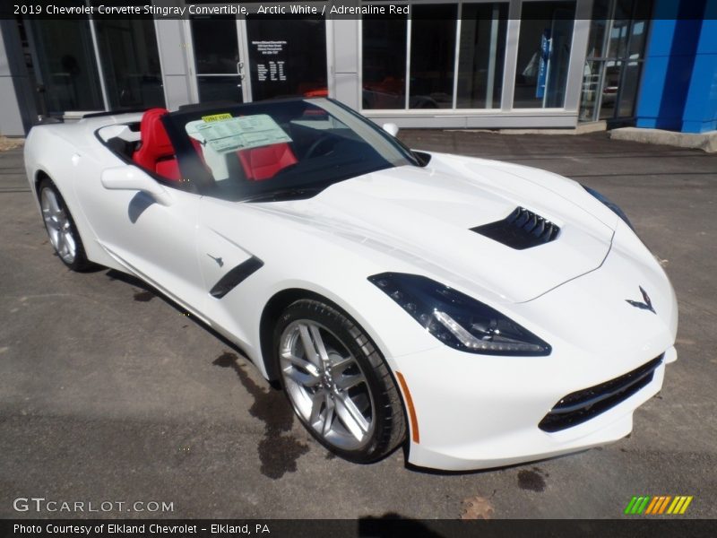 Arctic White / Adrenaline Red 2019 Chevrolet Corvette Stingray Convertible