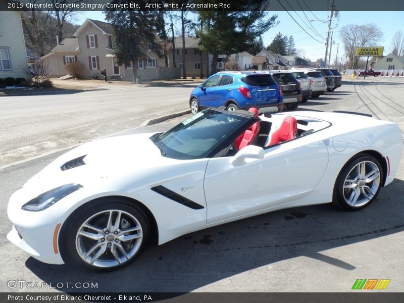 Arctic White / Adrenaline Red 2019 Chevrolet Corvette Stingray Convertible