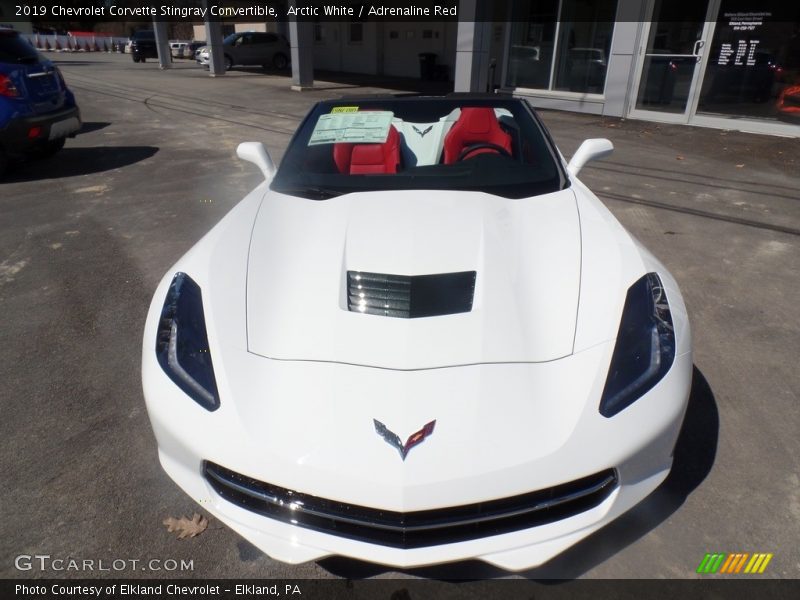 Arctic White / Adrenaline Red 2019 Chevrolet Corvette Stingray Convertible