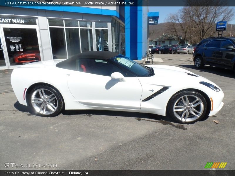 Arctic White / Adrenaline Red 2019 Chevrolet Corvette Stingray Convertible