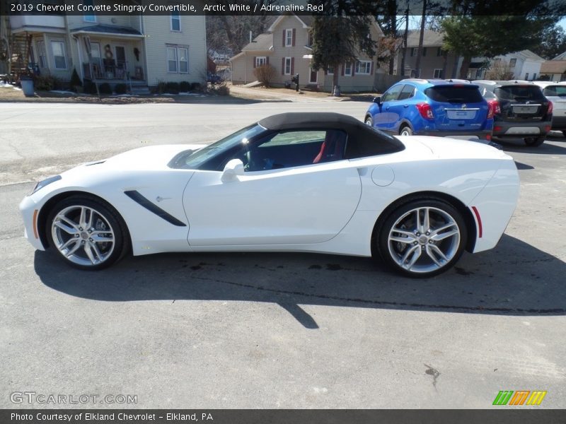 Arctic White / Adrenaline Red 2019 Chevrolet Corvette Stingray Convertible